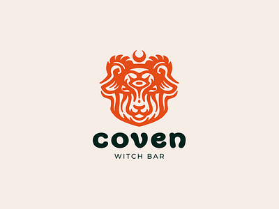 Coven bar character coven goat halloween horror logo logotype mystic scary witch