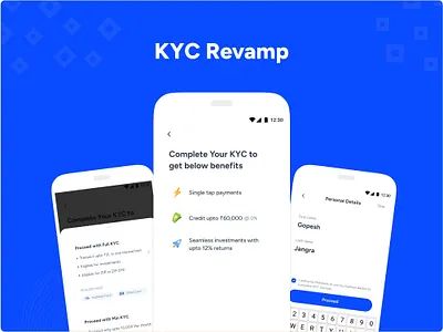 KYC Reimagined branding figma flow kyc mobikwik mobukwik blue product design seemless ui user experience ux