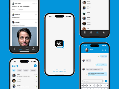 Blackberry Messenger - Mobile App Redesign blackberrymessenger mobileapp redesign ui uuidesign uxdesign uxresearch