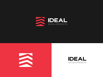 IDEAL DEVELOPMENTS brand logo branding bulding construction creative icon inspiration logo logo design minimal modern simple