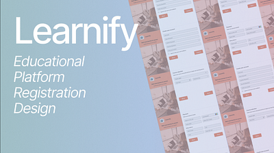 Learnify figma prototyping registration form ui