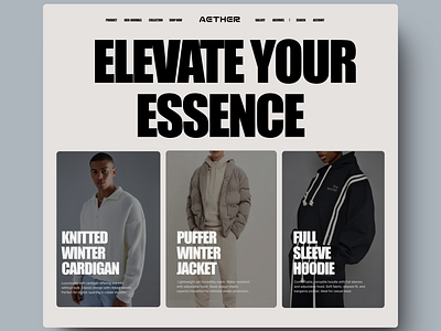 AETHER design fashion figma ui web