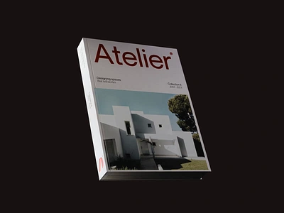 Atelier Studio Editorial - Architectural 3D Book Cover 3d 3d motion architectural architecture atelier book book cover branding brochure editorial graphic design interior design minimalistic modern motion graphics real estate uniko