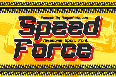 Speed Force - Sport Font badge baseball bold branding font fonts football force sans soccer sport