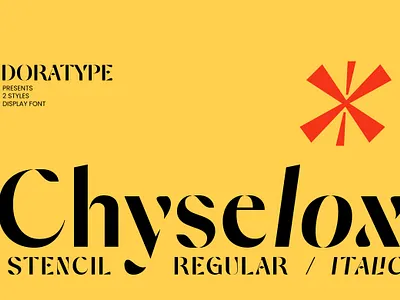 Chyselox - Stencil Font branding clean font elegant font graphic design logo modern font sans serif stancil font stylish typography