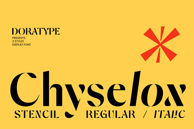 Chyselox - Stencil Font branding clean font elegant font graphic design logo modern font sans serif stancil font stylish typography