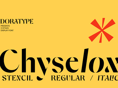 Chyselox - Stencil Font branding clean font elegant font graphic design logo modern font sans serif stancil font stylish typography