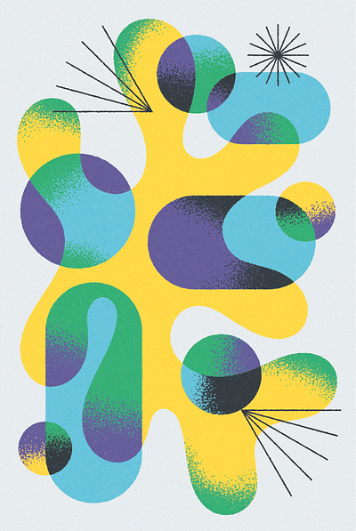 Fast Company Illustrations abstract art direction bauhaus blue circle company design editorial geometric illustration innovate magazine minimal purple shapes tech texture vector yellow