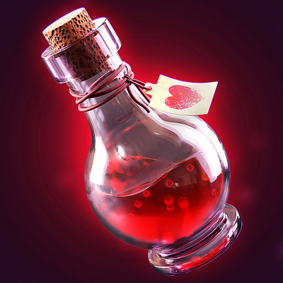 Love Potion 3d graphic design