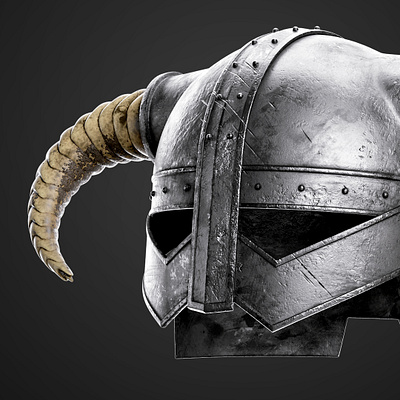 Skyrim Helmet 3d graphic design