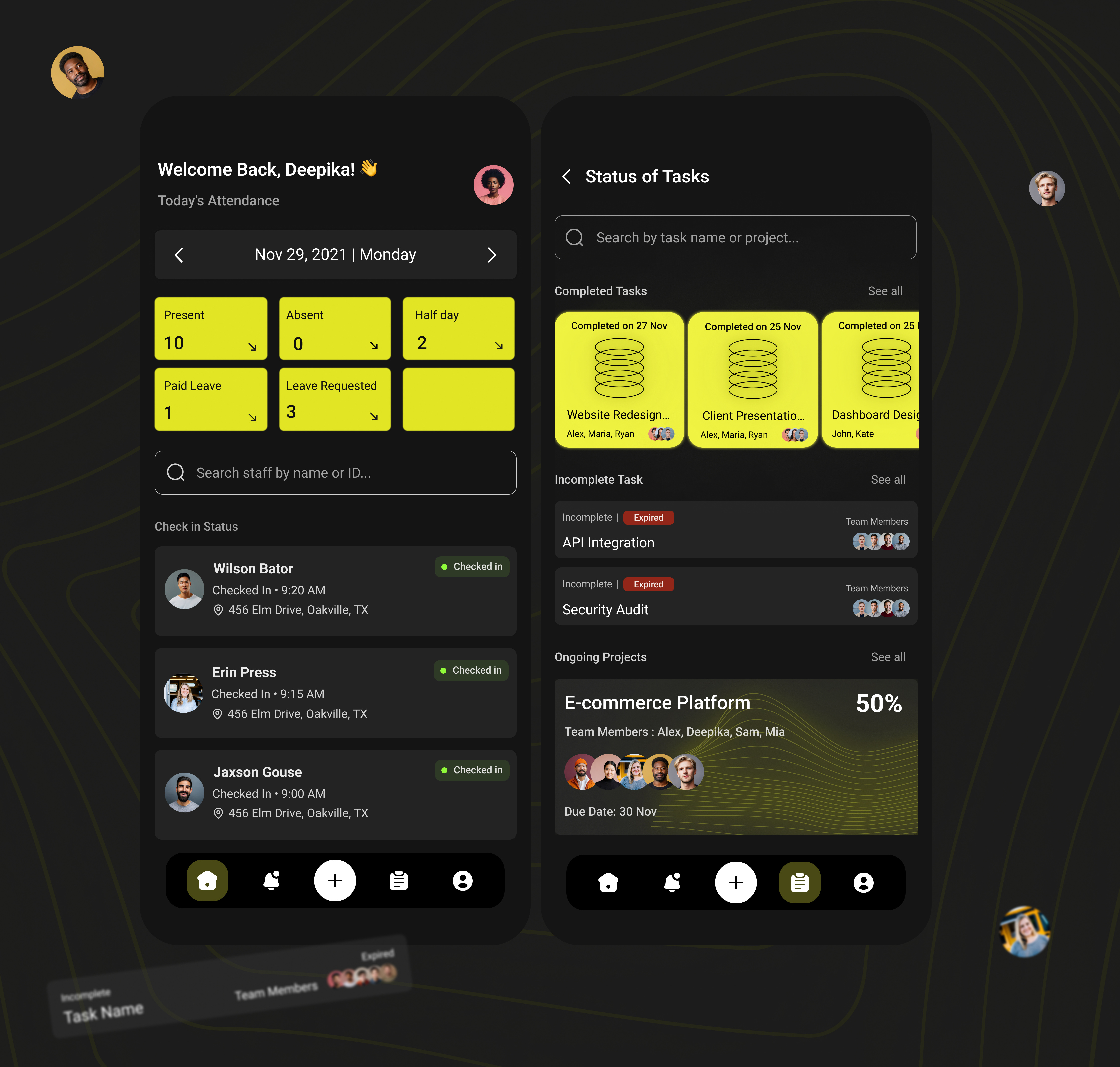 Management App app figma graphic design management ui uiux