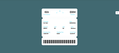 Daily UI Challenge #024 boardingpass challenge css dailyui day24 design frontend html ui