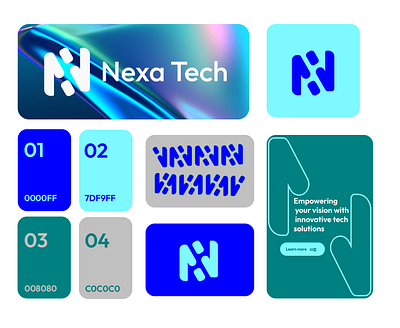 Nexa tech brand identity brand identity branding logo