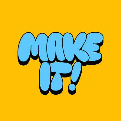 Make It - Hand Lettering affinity designer design designer graphic design hand drawn hand drawn lettering hand drawn logo hand drawn type hand lettered hand lettering illustration logo logo designer logotype typography vector vector art