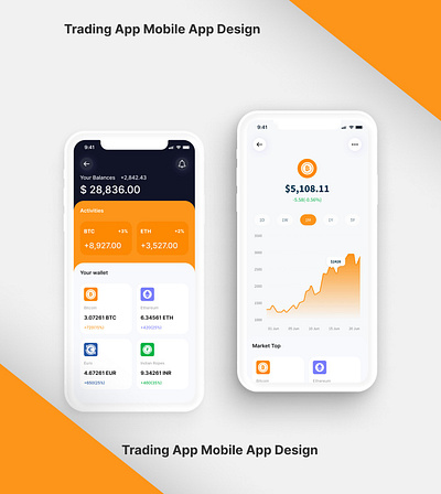 Trading app mobile UI design app branding app currency app graphic design marketing app show currency rate trader trading app ui ux designer website design