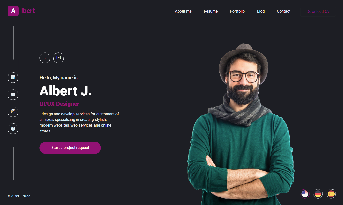 Portfolio / Resume / Personal Website azad branding creative design mohammad mohammad azad personal portfolio resume ui ui design ux website
