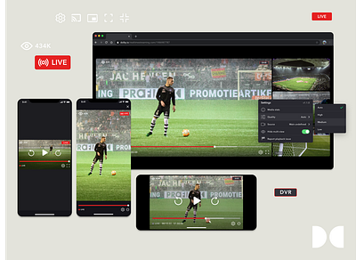 Dolby – HLS/VOD Streaming Player App creative direction design direction hlsvod mobile app player app product design real time streaming streaming uiux video web app