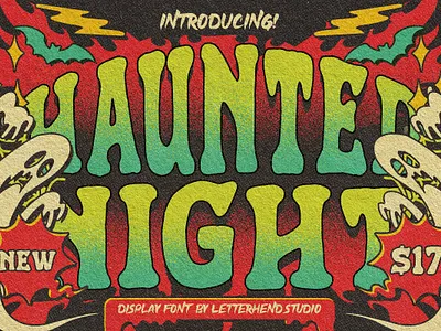 Haunted Night Display Font freebies modern font