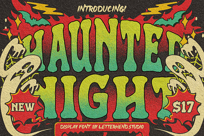 Haunted Night Display Font freebies modern font