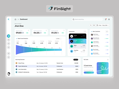 FinSight - Finance Analytics Dashboard analyticsdesign branding figmadesign financedashboard financeinsights uidesign uiux