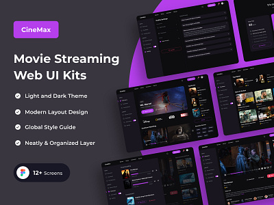 Movie Streaming Web UI animation branding illustration logo ui