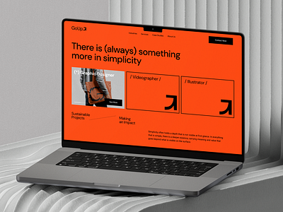 Go Up - Creative Agency Landing Page branding clean dekstop graphic design interface landing page logo minimalist mobile responsive simple ui