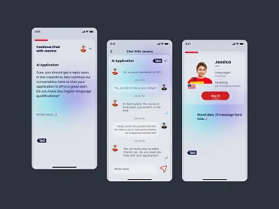 AI chatbot for University student ai ai chat ap ui app artificial intelligence artificial intelligence app chart board ui uxui website