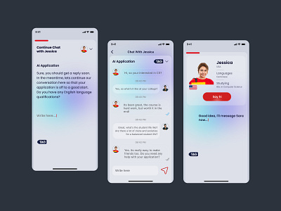 AI chatbot for University student ai ai chat ap ui app artificial intelligence artificial intelligence app chart board ui uxui website
