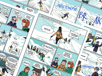 Ski Education Comic - Learn and Enjoy artwork comic comic art comic book comic project comic script commission design illustration visual