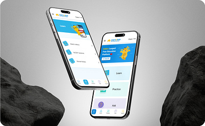 Learn Hub - App Design branding design illustration mobile app website