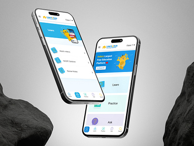 Learn Hub - App Design branding design illustration mobile app website