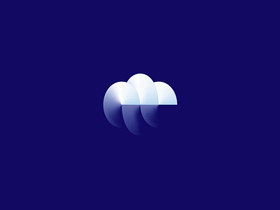 Rain cloud abstract branding cloud concept design gradient logo mark rain rainy roxana niculescu saas simple sky storm technology unused weather