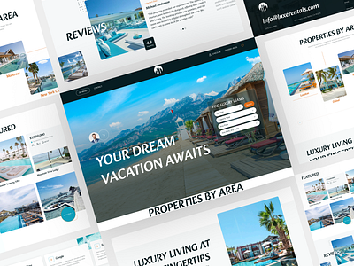 Vacation Rentals Website home landing page property management real estate real estate booking real estate luxury real estate website ui vacation vacation rental website