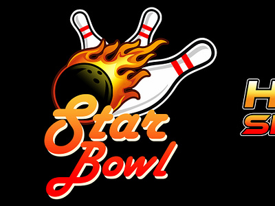 Star Bowl Logo bowling logo