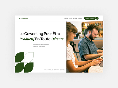 Concept design • Coworking website • Coowork branding graphic design