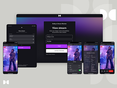 Dolby – Real-time Streaming Monitor App creative direction mobile app product design real time streaming streaming tvos uiux visual design web app