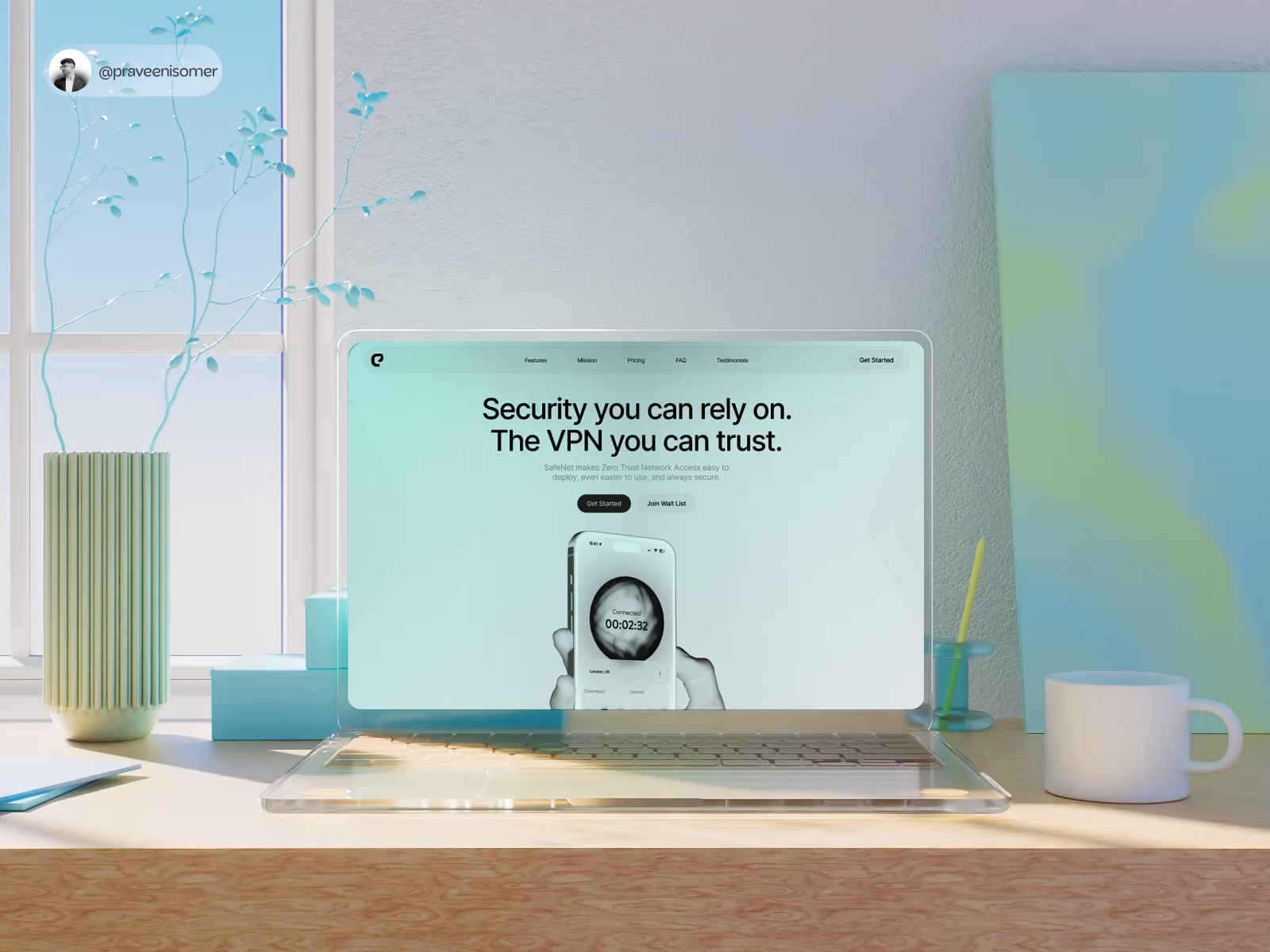 Glassmorphism Landing Page by P Praveen Kumar on Dribbble