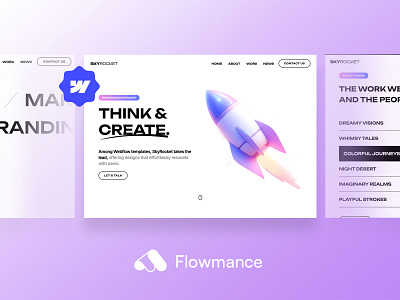 Launch Your Digital Vision with SkyRocket agency template design illustration template webflow webflow template webflowtemplate websitedesign