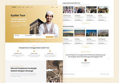 Syafar Tour - Website Revamp landing page ui umrah ux yellow