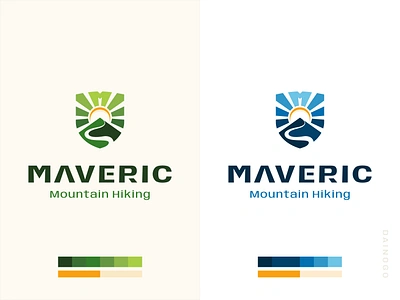 Green and Blue Color Palette for Logo - Branding Color Scheme blue color palette brand color palette brand colors color combinations color for logo color logo design color palette color palette for logo design color schemes color swatches dainogo green color palette hiking logo logo logo design logo in blue logo in green mountain logo travel logo trekking logo