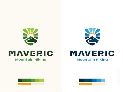 Green and Blue Color Palette for Logo - Branding Color Scheme blue color palette brand color palette brand colors color combinations color for logo color logo design color palette color palette for logo design color schemes color swatches dainogo green color palette hiking logo logo logo design logo in blue logo in green mountain logo travel logo trekking logo