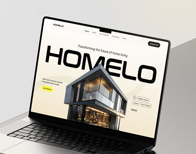 Modern Real Estate website design building design home landing page modern real estate smart homes web design website