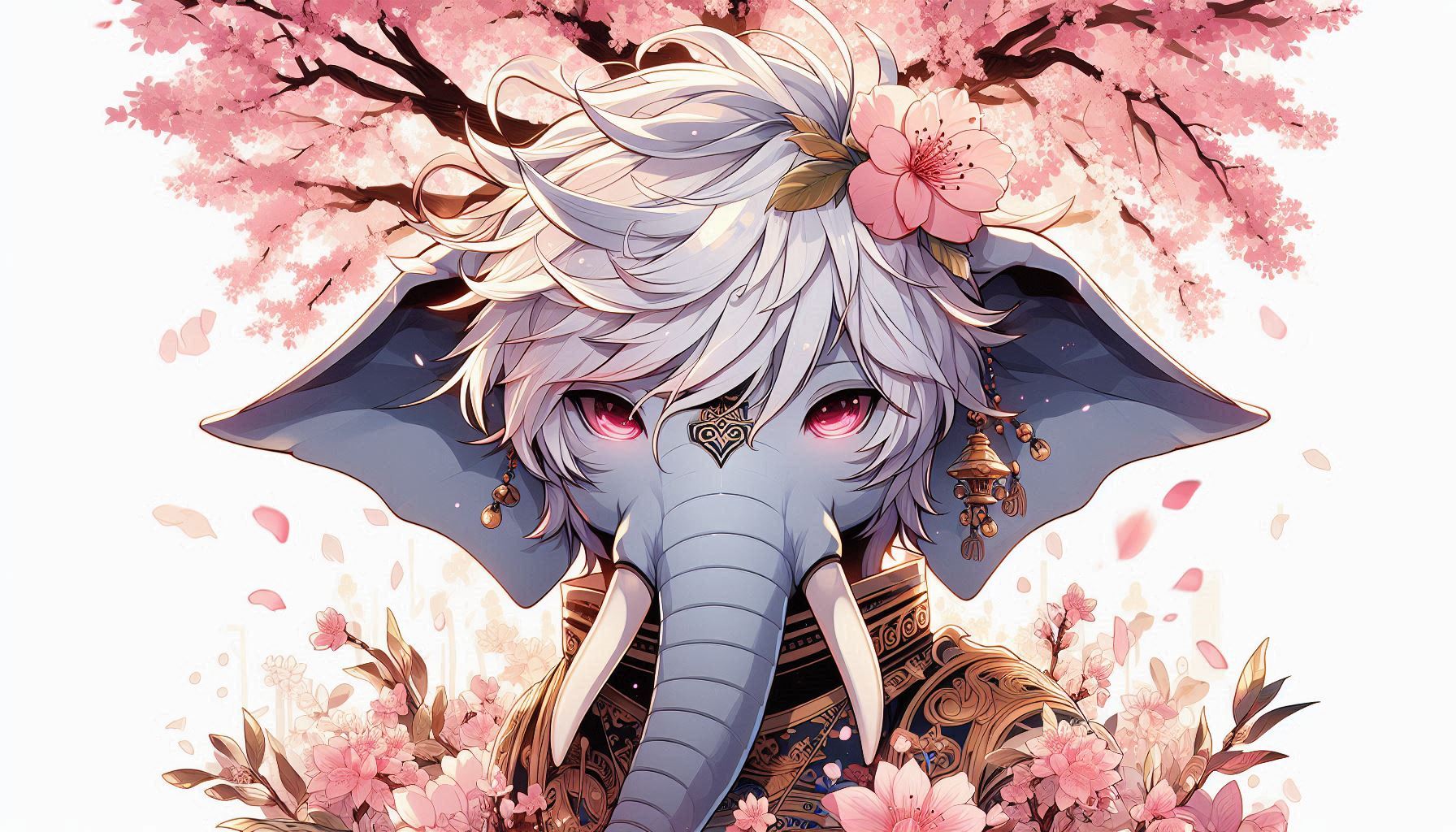 Majestic Elephat animation anime art bloom cartoon character digital ear elephant eye illustration