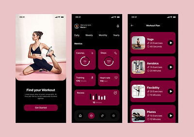 Workout App Ui Design design ui