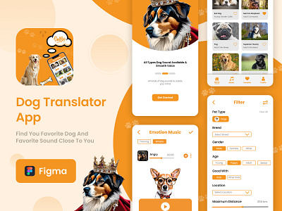 Dog Translator App 3d animation branding graphic design logo ui