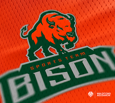 Bison Sports Logo For Sale baseball basketball bison buffalo esports football hockey lacrosse mascotlogo pickleball rugby soccer sportslogo strong volleyball