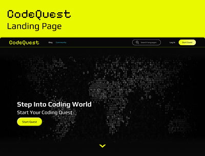 CodeQuest | Landing Page landing page mockup ui 003 uiux web design