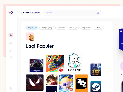 Redesign Dashboard Lapakgaming Website bigo freefire lapakgaming mlbb musik steam uidesing valorant