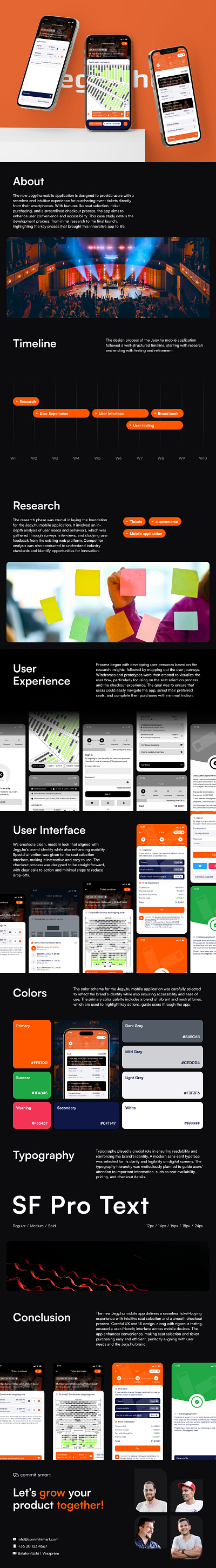 Jegy.hu mobile app app design ui ux