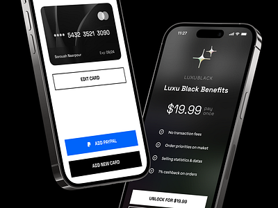 Subscription & Payment app benefit card creative design minimal payment subscription trend ui wallet